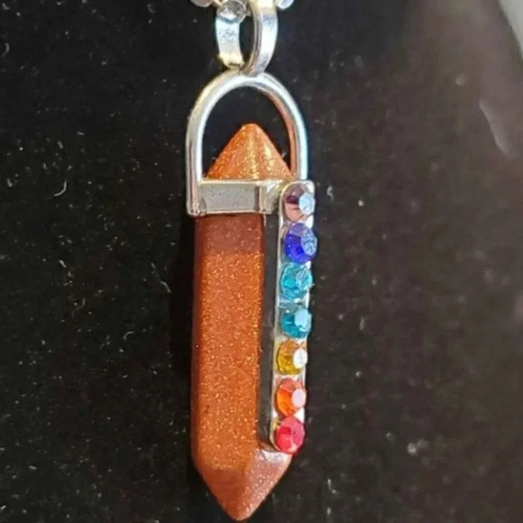 Sparkly Copper Chakra Bullet Pendant - Picture 6 of 8